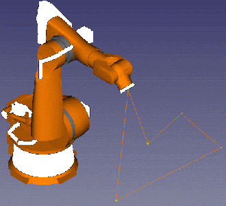 Robot Tutoriel (v0.17) Simuler le mouvement d'un robot industriel : définir une trajectoire, définir la position d'origine, modifier la position du robot, insérer différents points de cheminement et simuler le mouvement du robot.