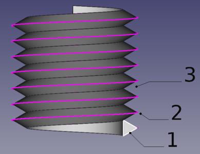 Tutoriel Filetage pour vis (v0.19) Comprendre comment créer des filetages avec plusieurs techniques qui incluent l'utilisation des outils Part Hélice, PartDesign Balayage additif, Part Balayage, Part Union et Part Soustraction.